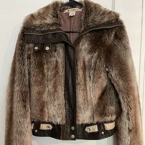 Faux Fur & Leather Jacket